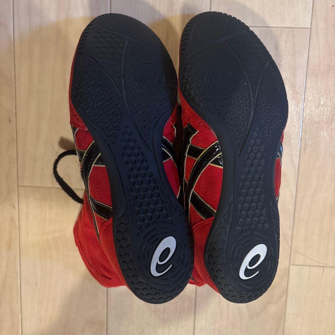 レッド ハイカット ボクシングシューズ