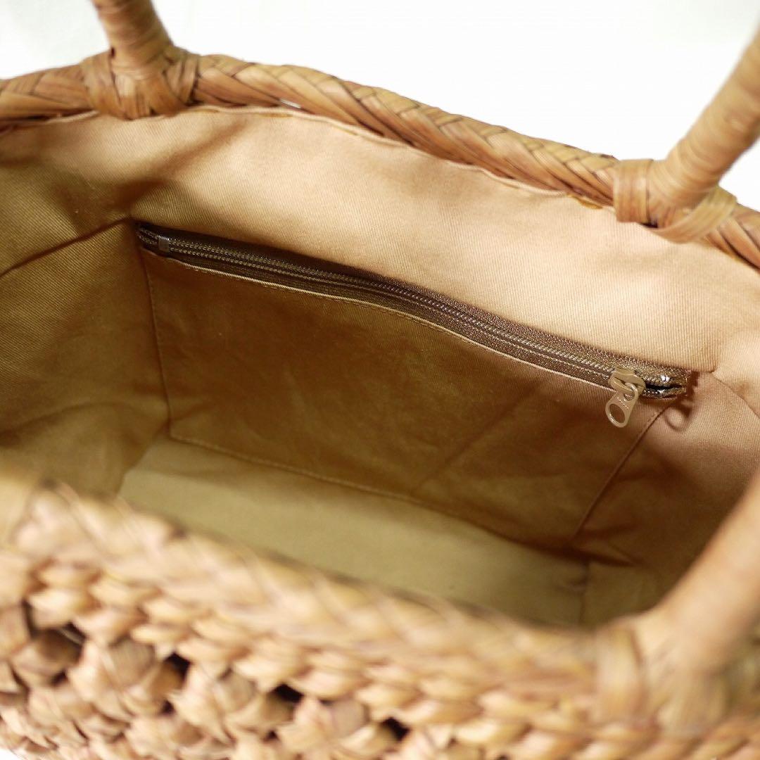 【特選】山葡萄（やまぶどう）かごバッグ 最高級 天然素材 六角花編み B8