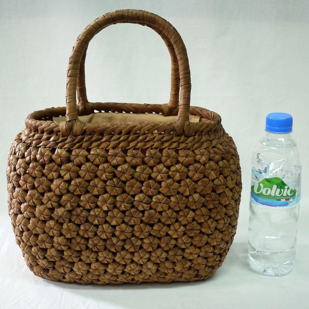 【特選】山葡萄（やまぶどう）かごバッグ 最高級 天然素材 六角花編み B8