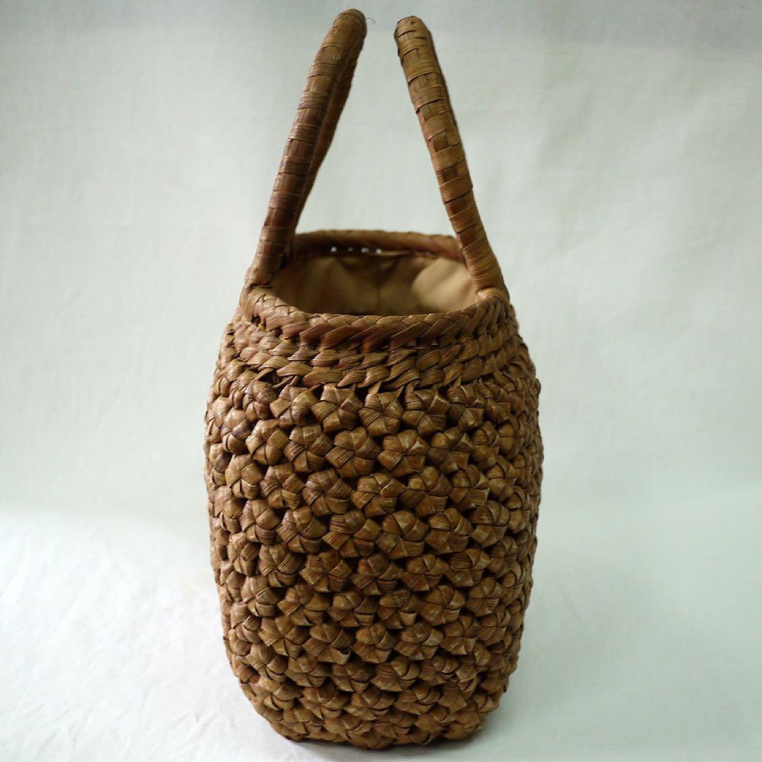 【特選】山葡萄（やまぶどう）かごバッグ 最高級 天然素材 六角花編み B8