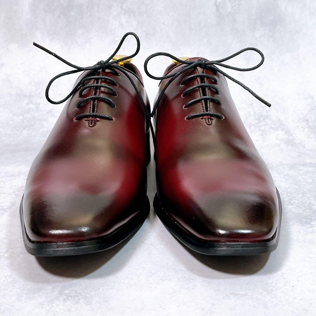 ☆ほぼ新品☆【スタンデューク】ドレスシューズ (26.5) ホールカット　赤茶
