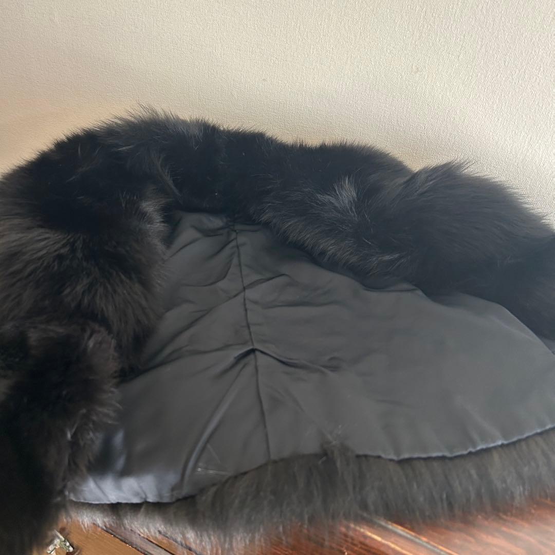 豪華！ベビーラムにFOXトリミングのケープマント　洋装にも和装にも