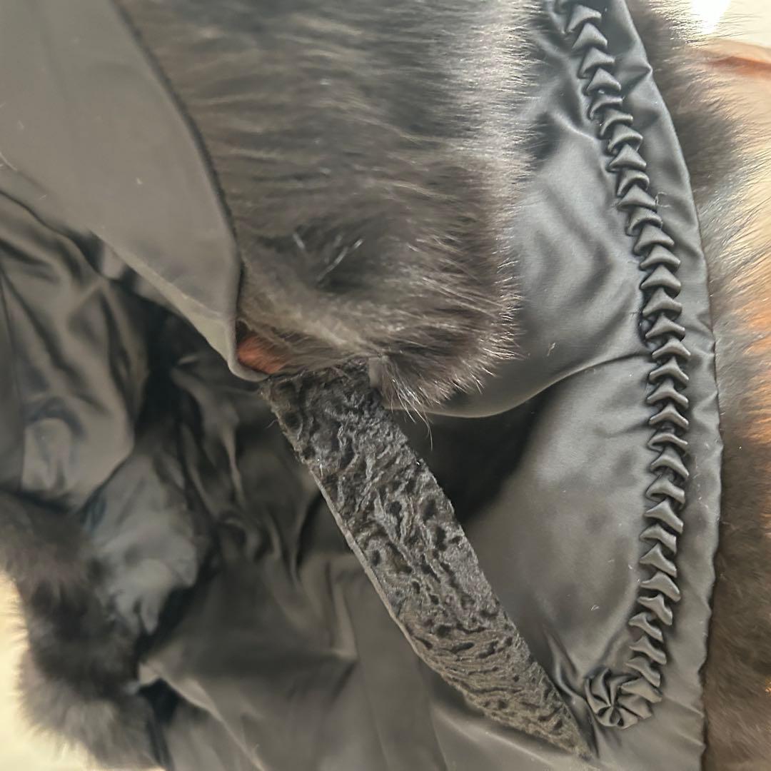 豪華！ベビーラムにFOXトリミングのケープマント　洋装にも和装にも