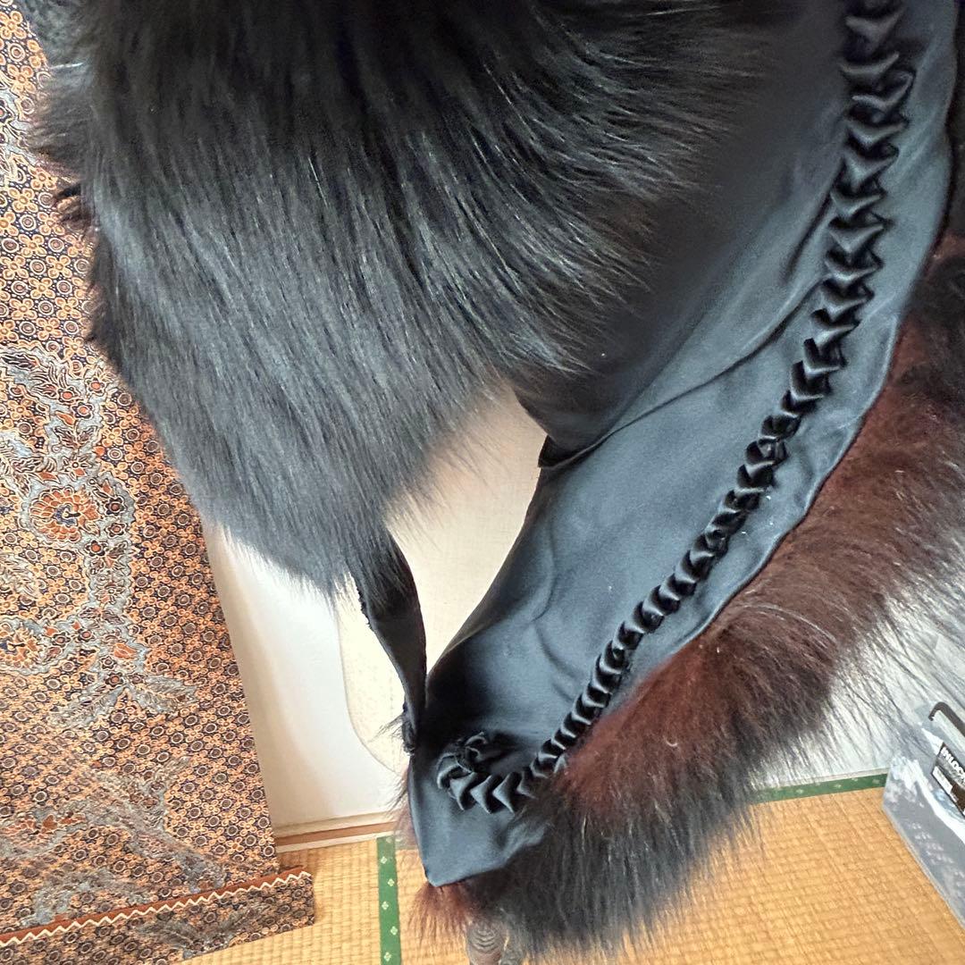 豪華！ベビーラムにFOXトリミングのケープマント　洋装にも和装にも