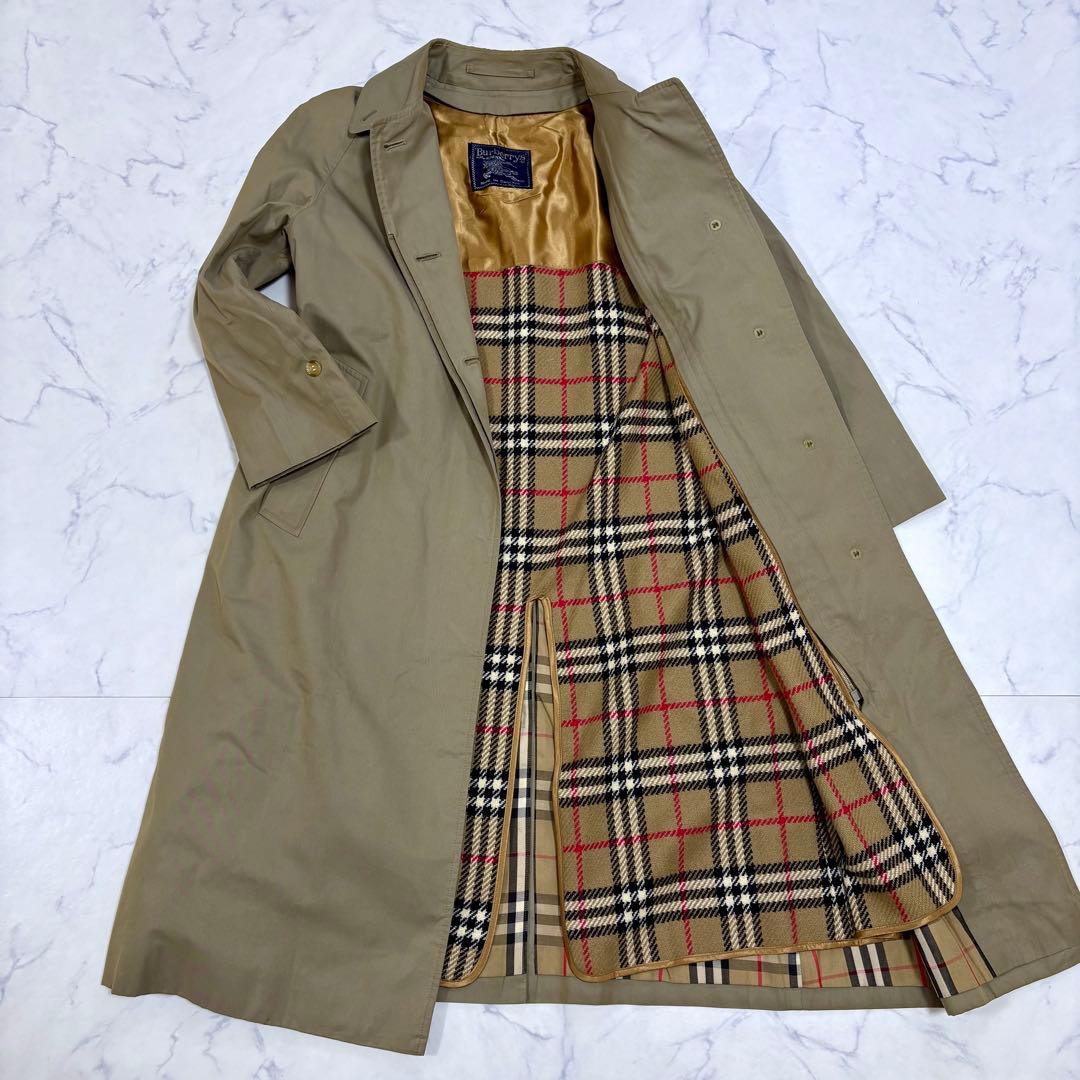 BURBERRY バーバリーズ 英国 ライナー付 ステンカラーコート カーキ M