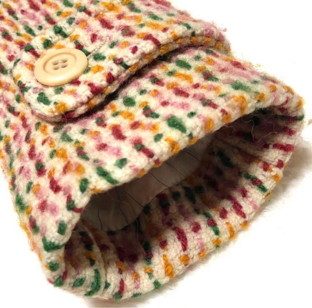 未使用級　マックスマーラ　チェスターコート　ツイード　マルチカラー　ウール