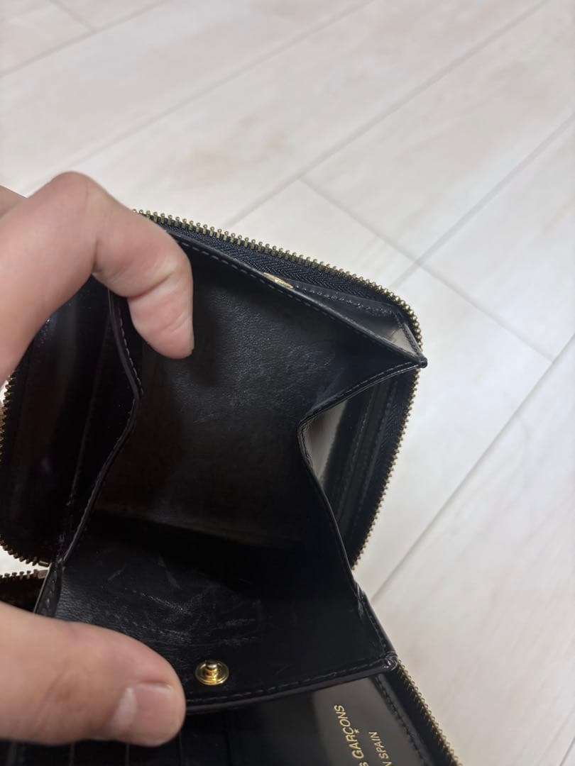 【美品】COMME des GARÇONS ブラック 二つ折り財布