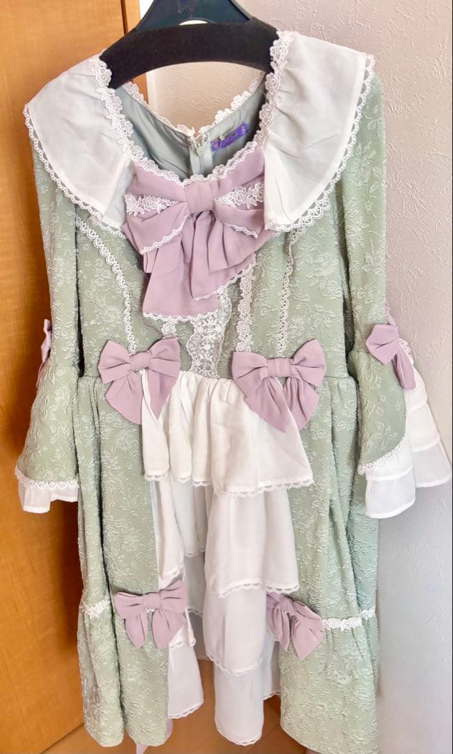 axes kawaii メアリー姫袖ドレス　ミント