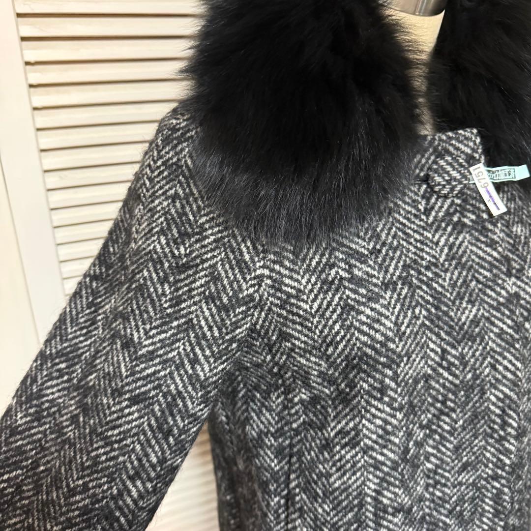 美品◆クリーニング済◆グレースコンチネンタル◆Foxファーツイードジャケット