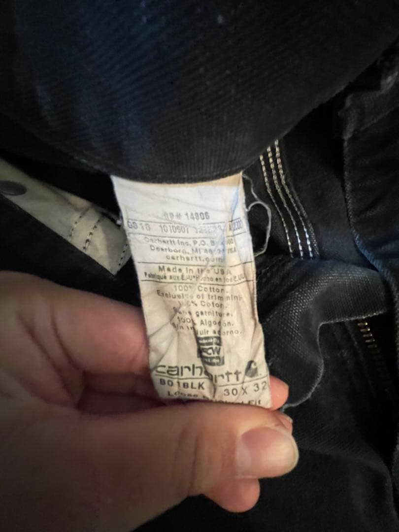 USA製　Carhartt double knee BLACK 30✖︎32