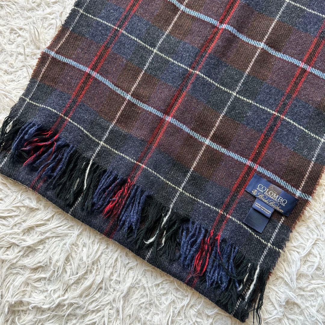 美品✨ブルックスブラザーズ　コロンボ　カシミヤ100% マフラー　チェック