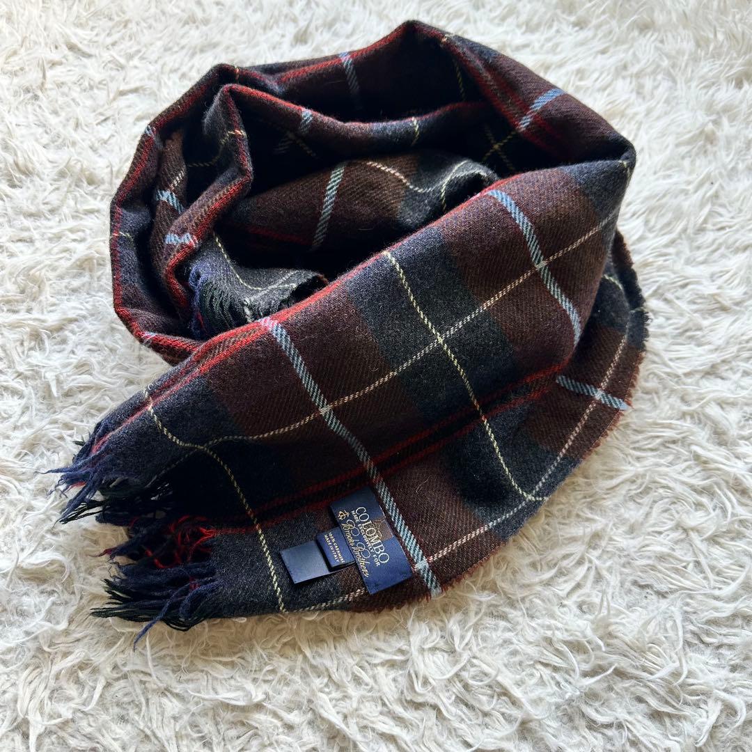 美品✨ブルックスブラザーズ　コロンボ　カシミヤ100% マフラー　チェック
