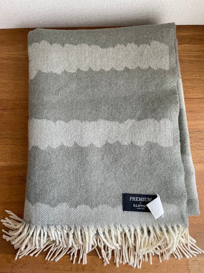 KLIIPPAN ミナペルホネン　オリーブグレー ブランケット　スロー　大判