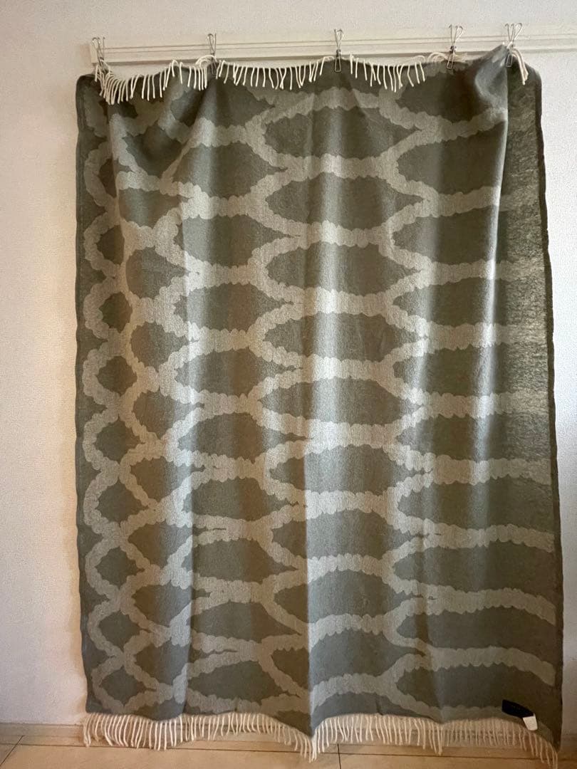KLIIPPAN ミナペルホネン　オリーブグレー ブランケット　スロー　大判