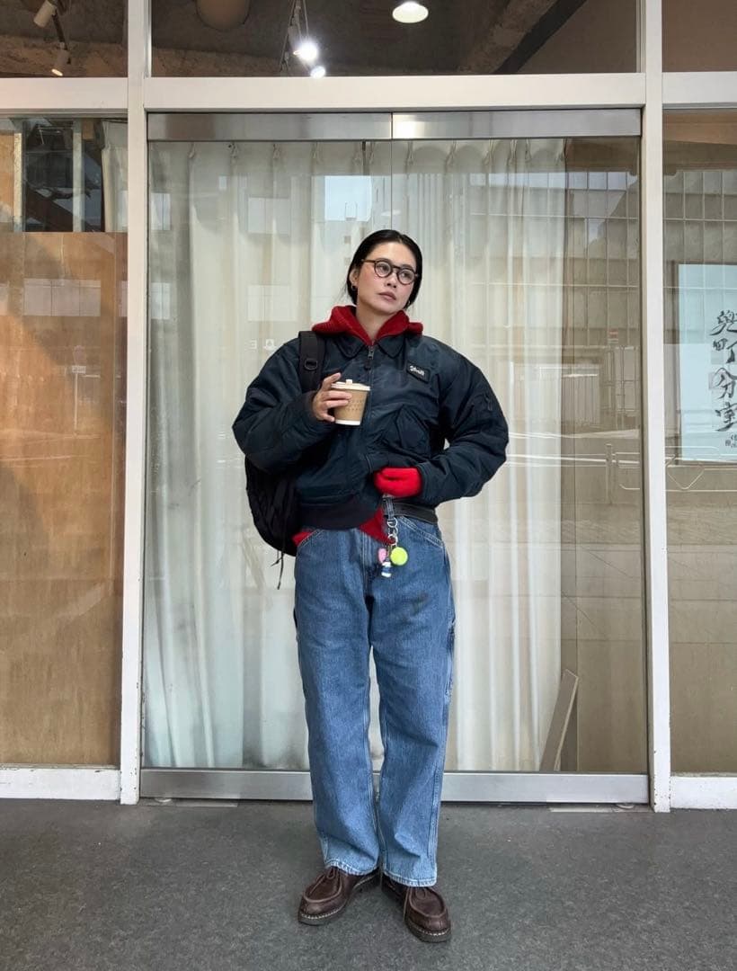 激レア田中シェン着Schott NYC flight jacket L Navy