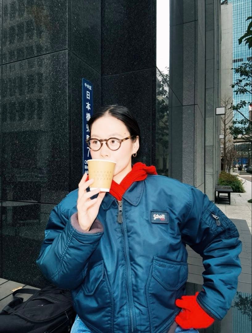 激レア田中シェン着Schott NYC flight jacket L Navy