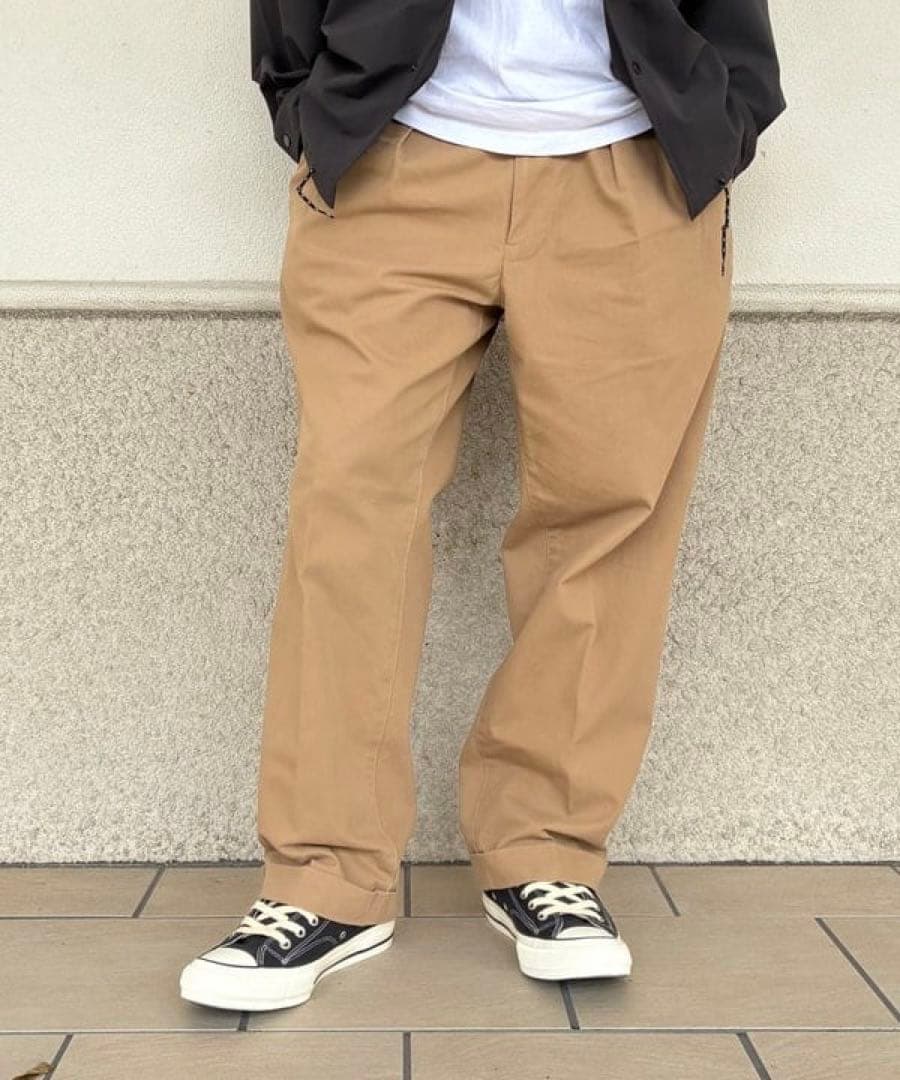未使用BEAMS PLUS 2 Pleats Trousers Twill