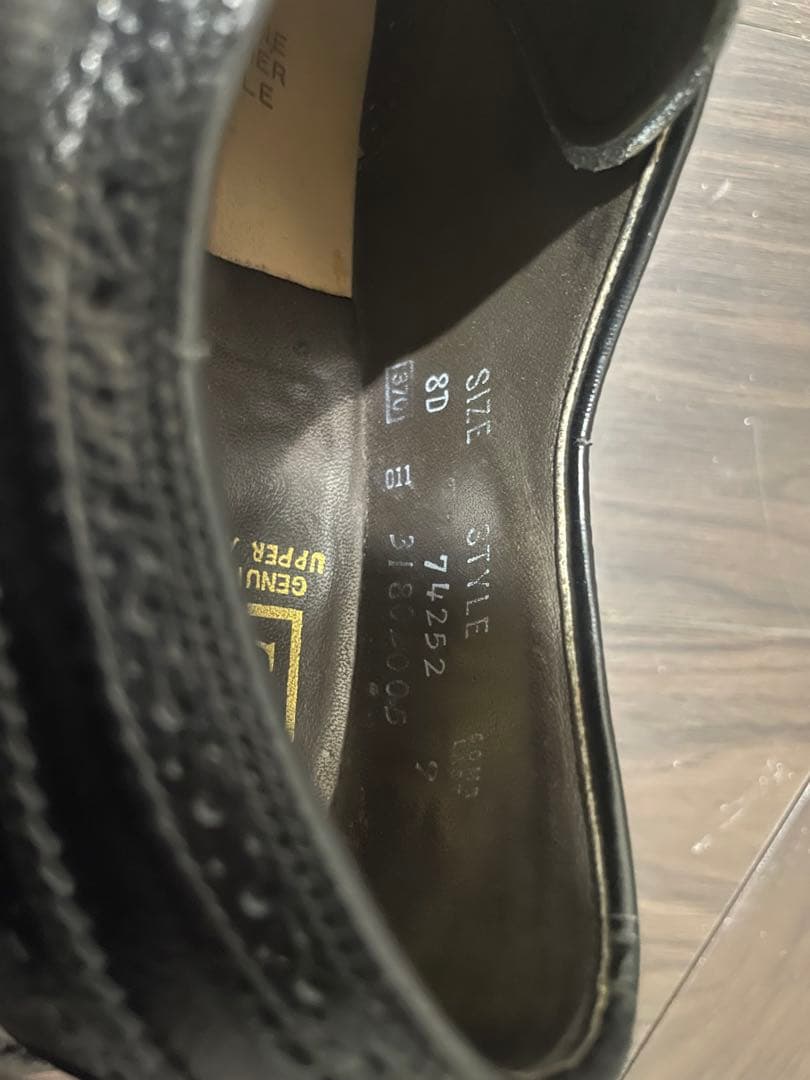 ハノーバー製 Sears ウイングチップ 黒 ビンテージ アメリカ靴