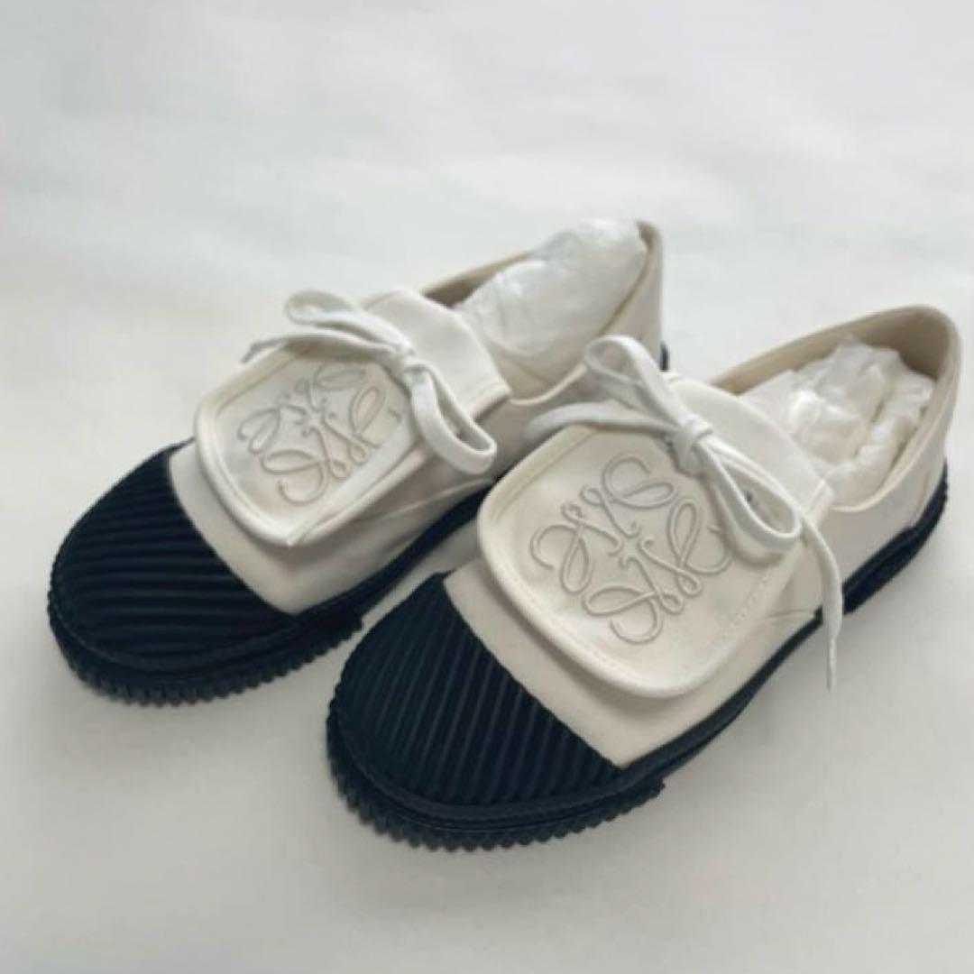 LOEWE アナグラムフラップキャンバススニーカー 37