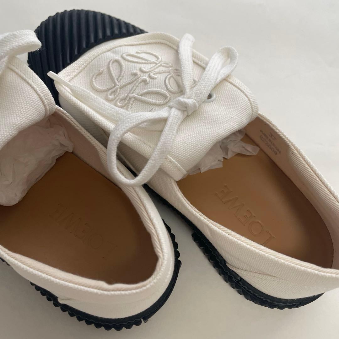 LOEWE アナグラムフラップキャンバススニーカー 37