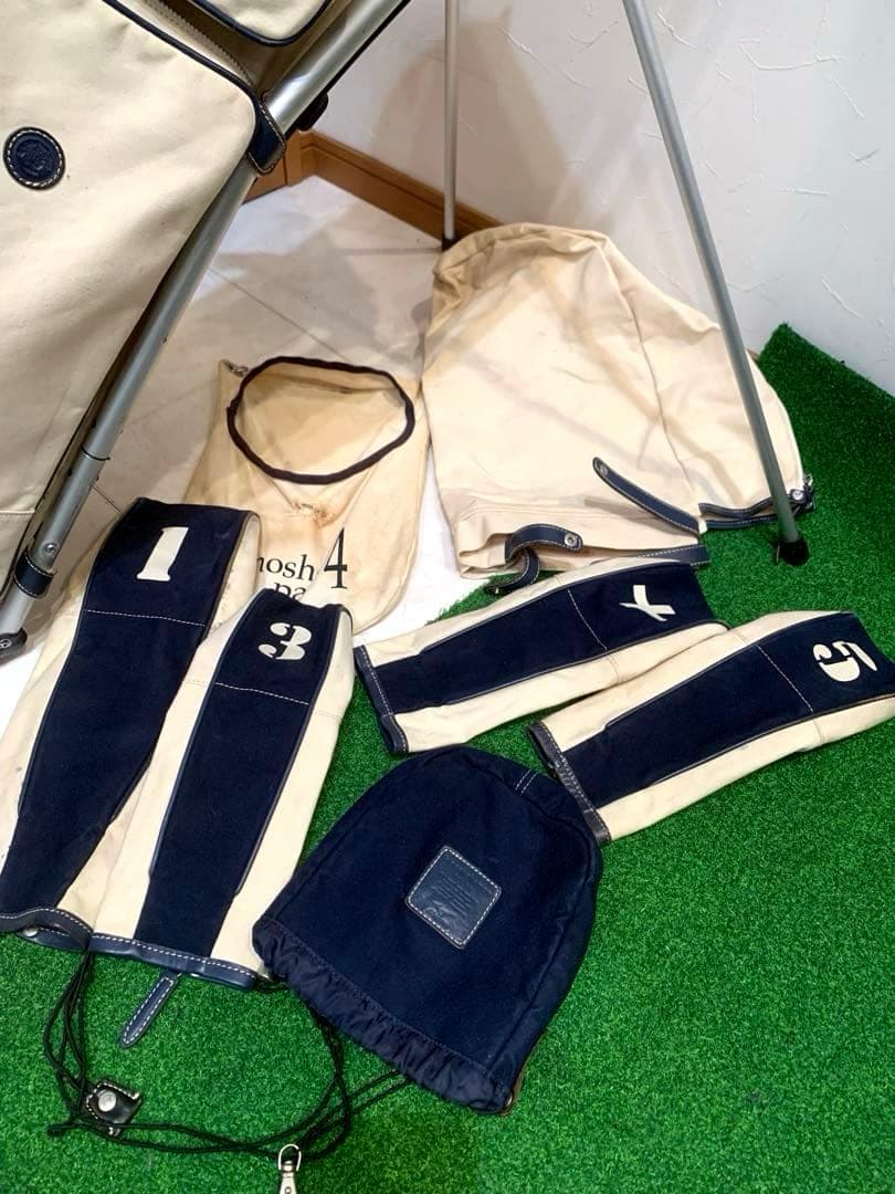 完売　良品　木の庄帆布　フレームウォーカー　スタンドキャディバッグ　ヘッドカバー