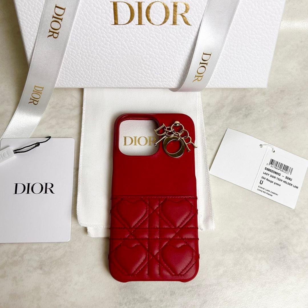 【ほぼ未使用】Dior iPhone15promax Lady Dior ハート