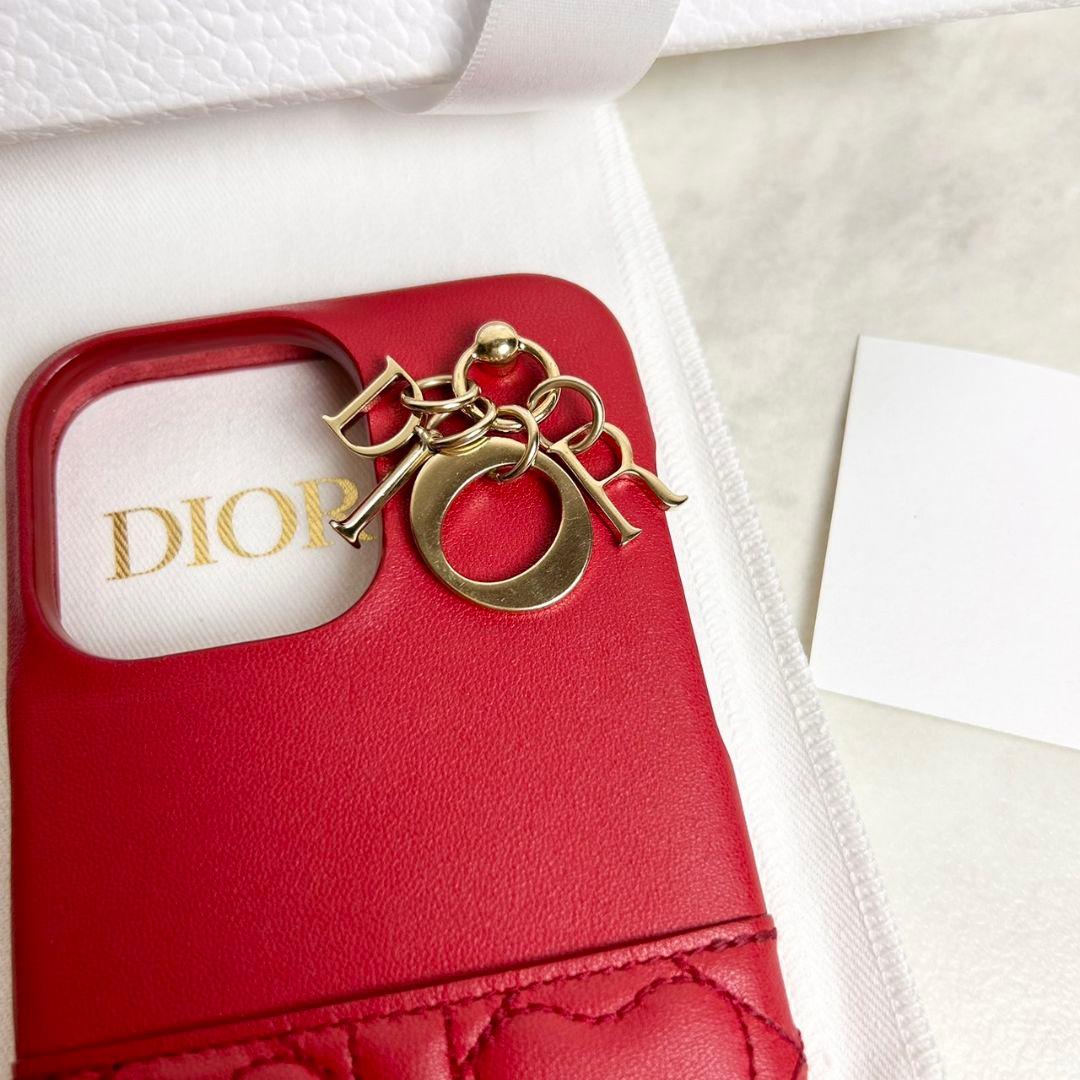 【ほぼ未使用】Dior iPhone15promax Lady Dior ハート