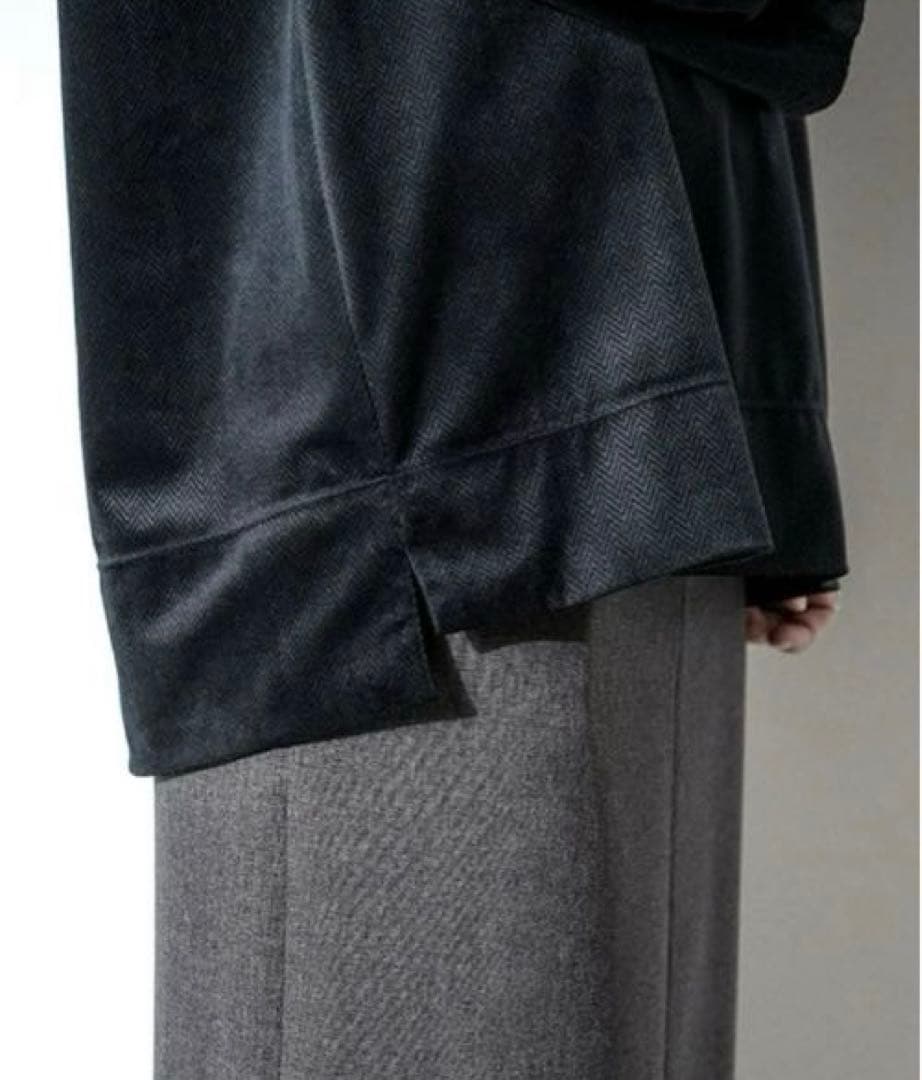 【美品】NO CONTROL AIR ヘリンボーン クルーネックプルオーバー 黒