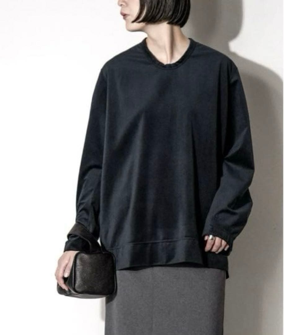 【美品】NO CONTROL AIR ヘリンボーン クルーネックプルオーバー 黒