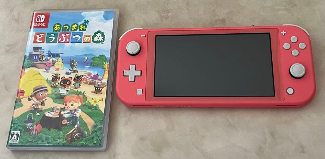 Nintendo Switch lite 本体 コーラルピンク➕あつ森