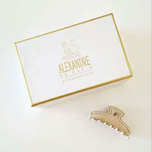 新品☆アレクサンドル ドゥ パリ クリップ パール (S)