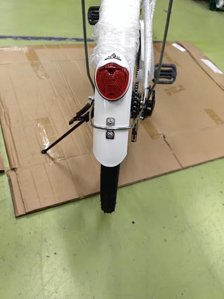 在庫処分折りたたみ自転車 6段変速２６インチミニベロ ママチャリカゴ付【白】