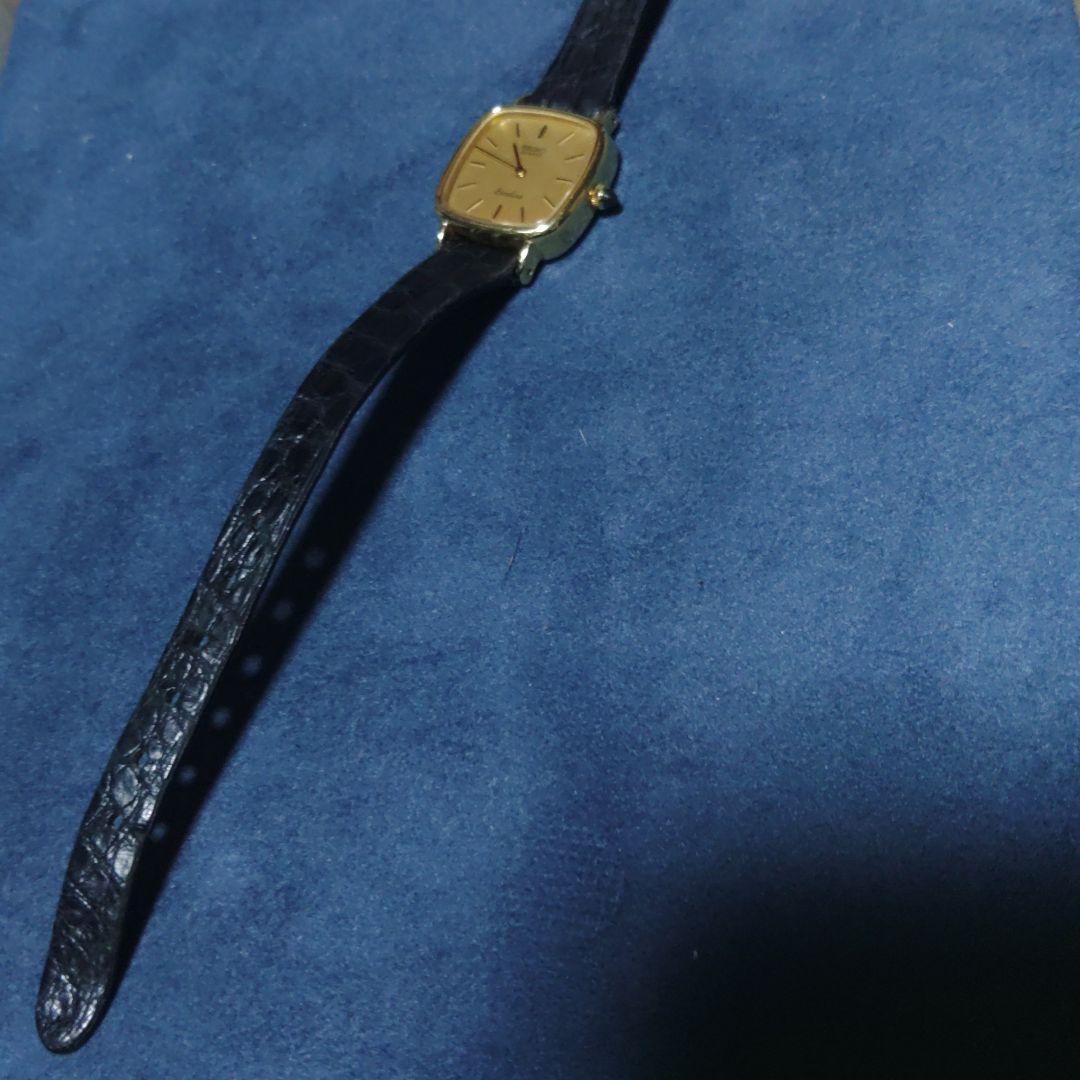 セイコー　エクセリーヌ　14K　稼働　レディース　クロコダイル