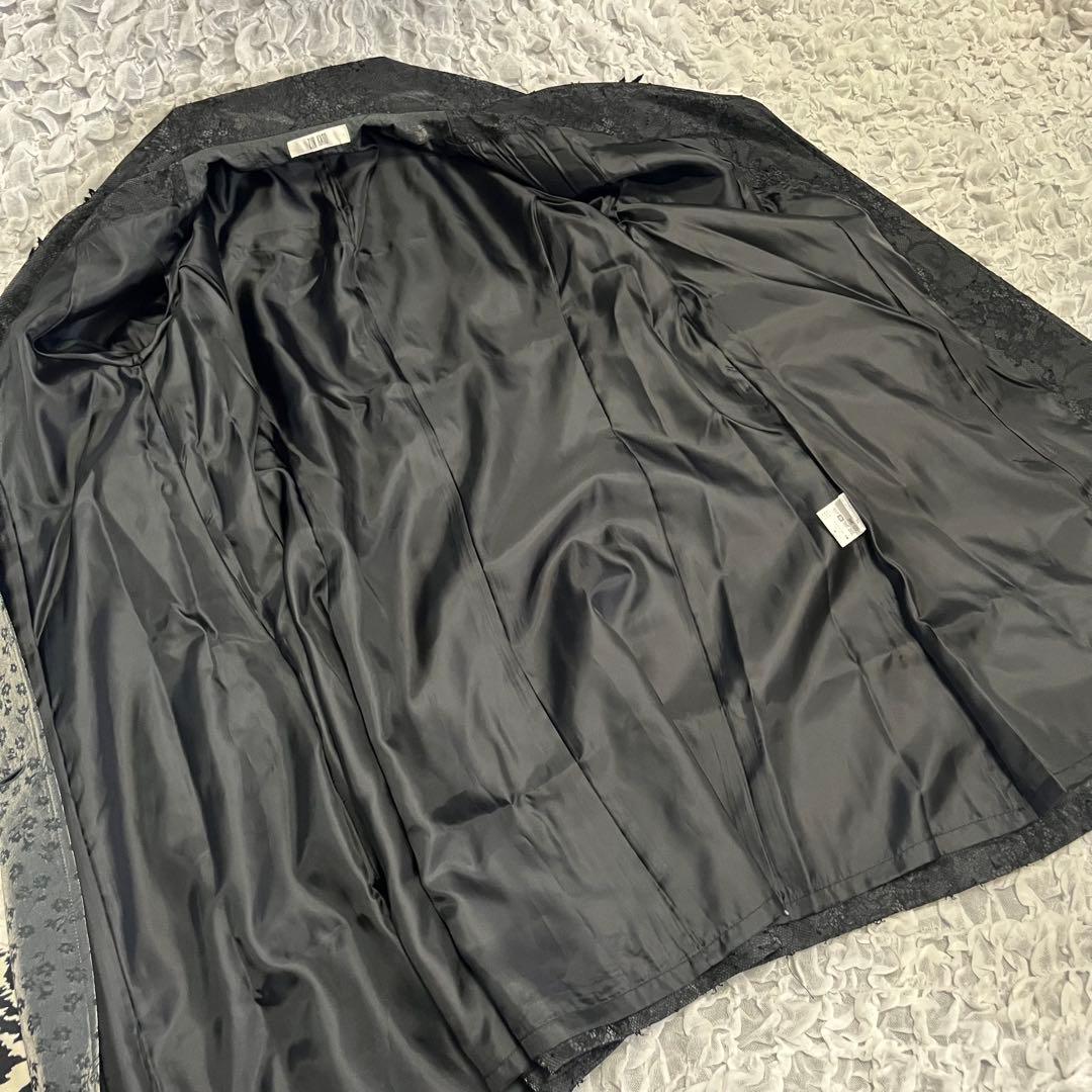 美品【ZIN KATO】トレンチコート 42サイズXL レース 日本製 シルク