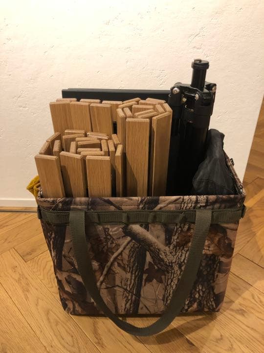 自作ミルポッドテーブル トライポッドテーブル キャンプBGO