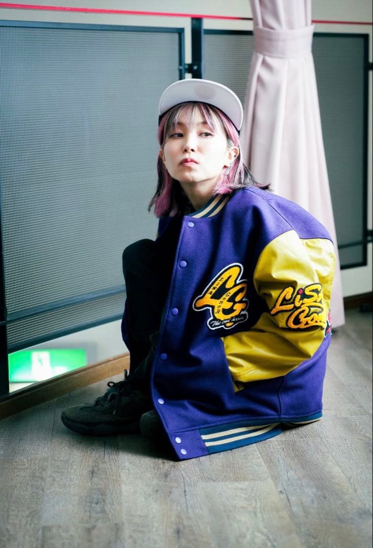 LiSA×GoneR スタジャン限定コラボ　L ネイビー　ゴールド