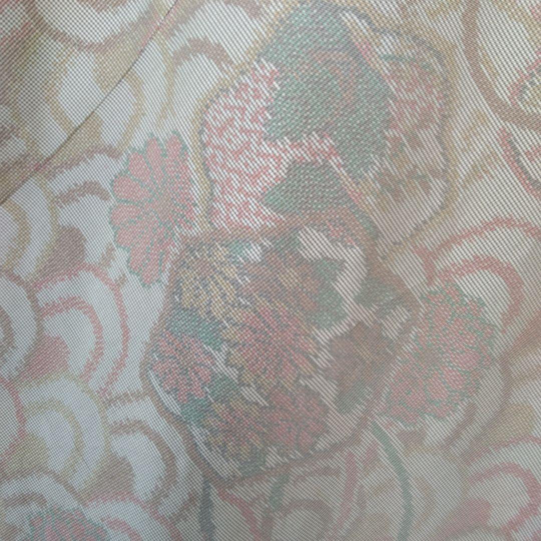 白大島紬解き生地からバイアス仕立てロングフレアーワンピース　Ｍ寸