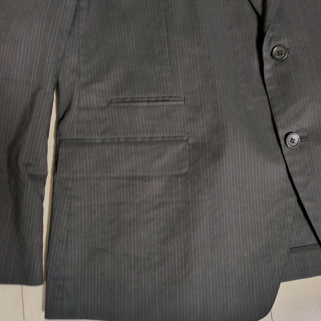 【サイズ4L】  ブラックストライプスーツ