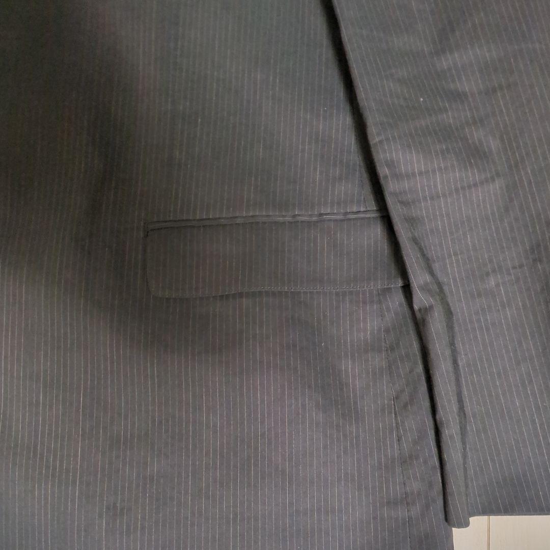 【サイズ4L】  ブラックストライプスーツ