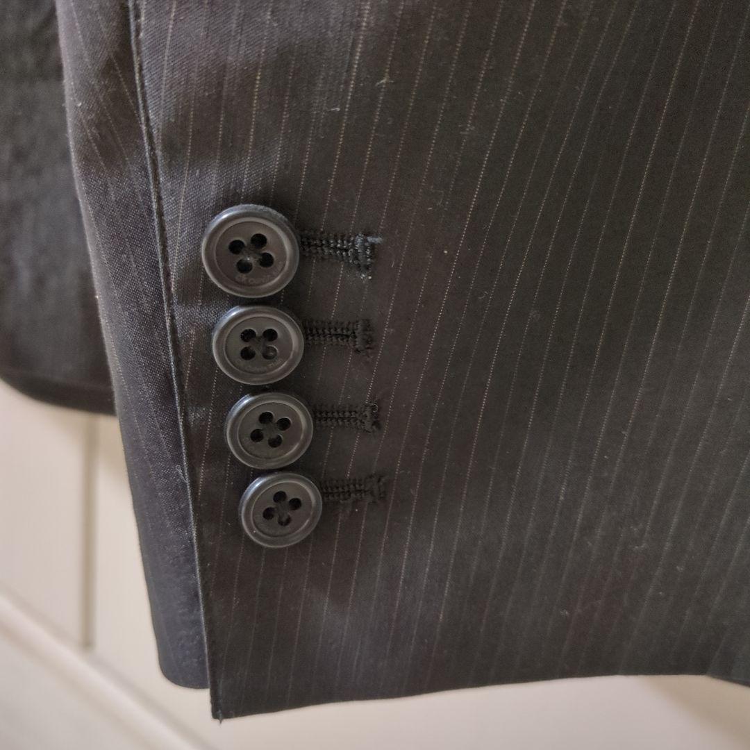 【サイズ4L】  ブラックストライプスーツ