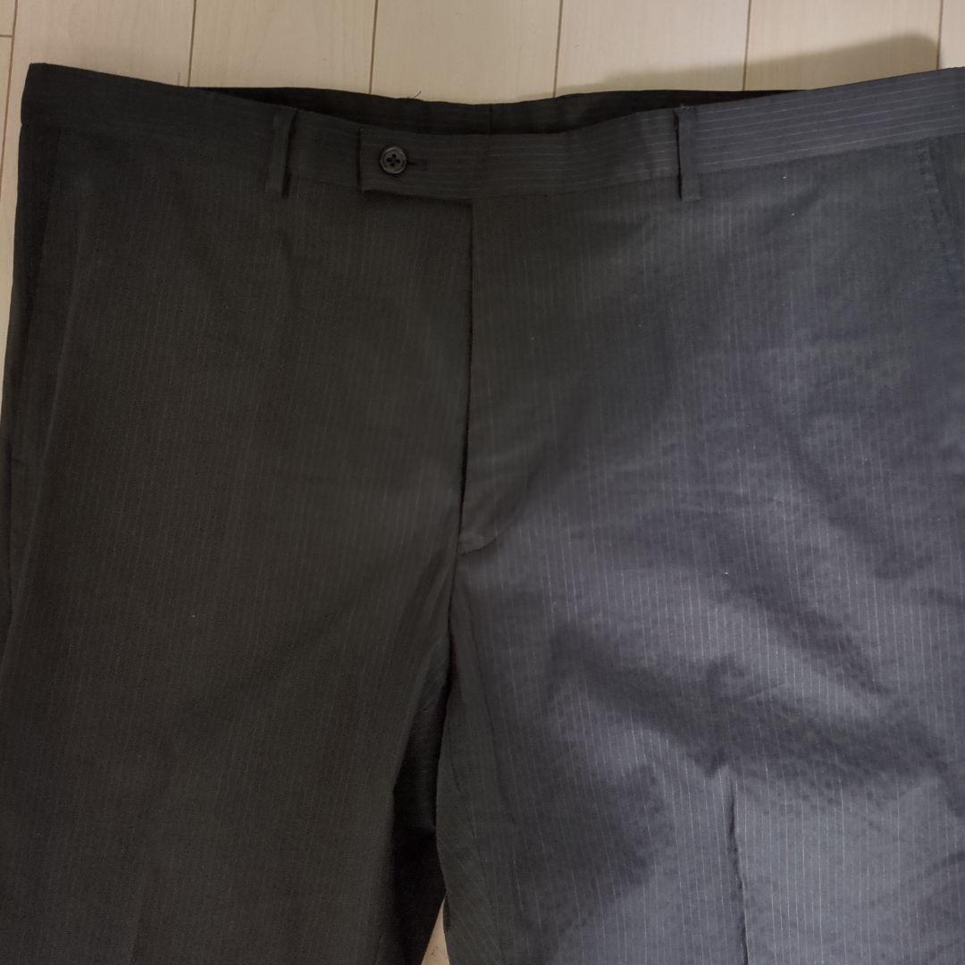 【サイズ4L】  ブラックストライプスーツ