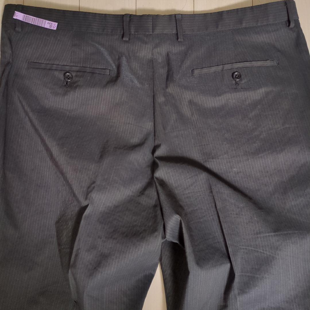 【サイズ4L】  ブラックストライプスーツ