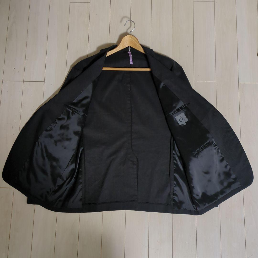 【サイズ4L】  ブラックストライプスーツ