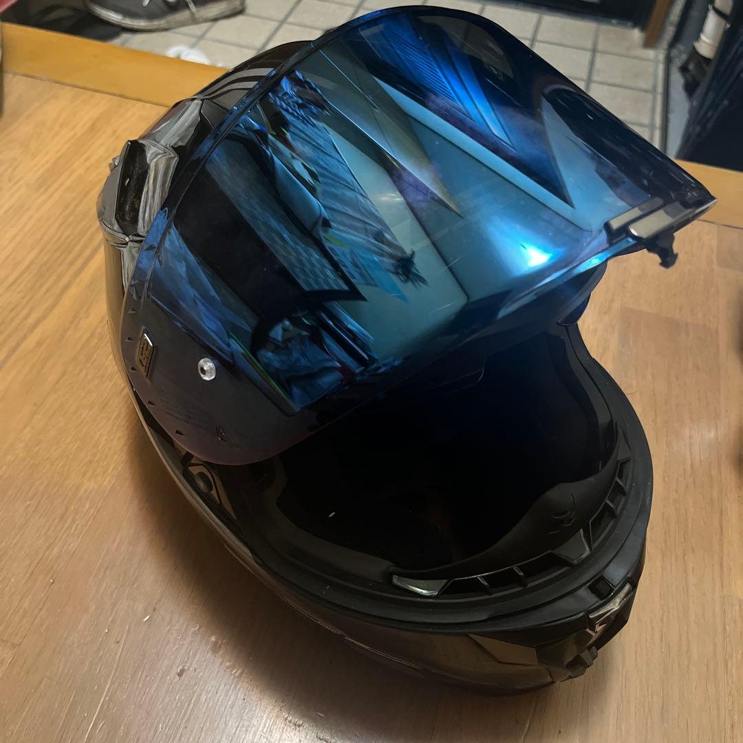 LS2ヘルメット インカム付きASMAX フルフェイスヘルメット ミラーシールド