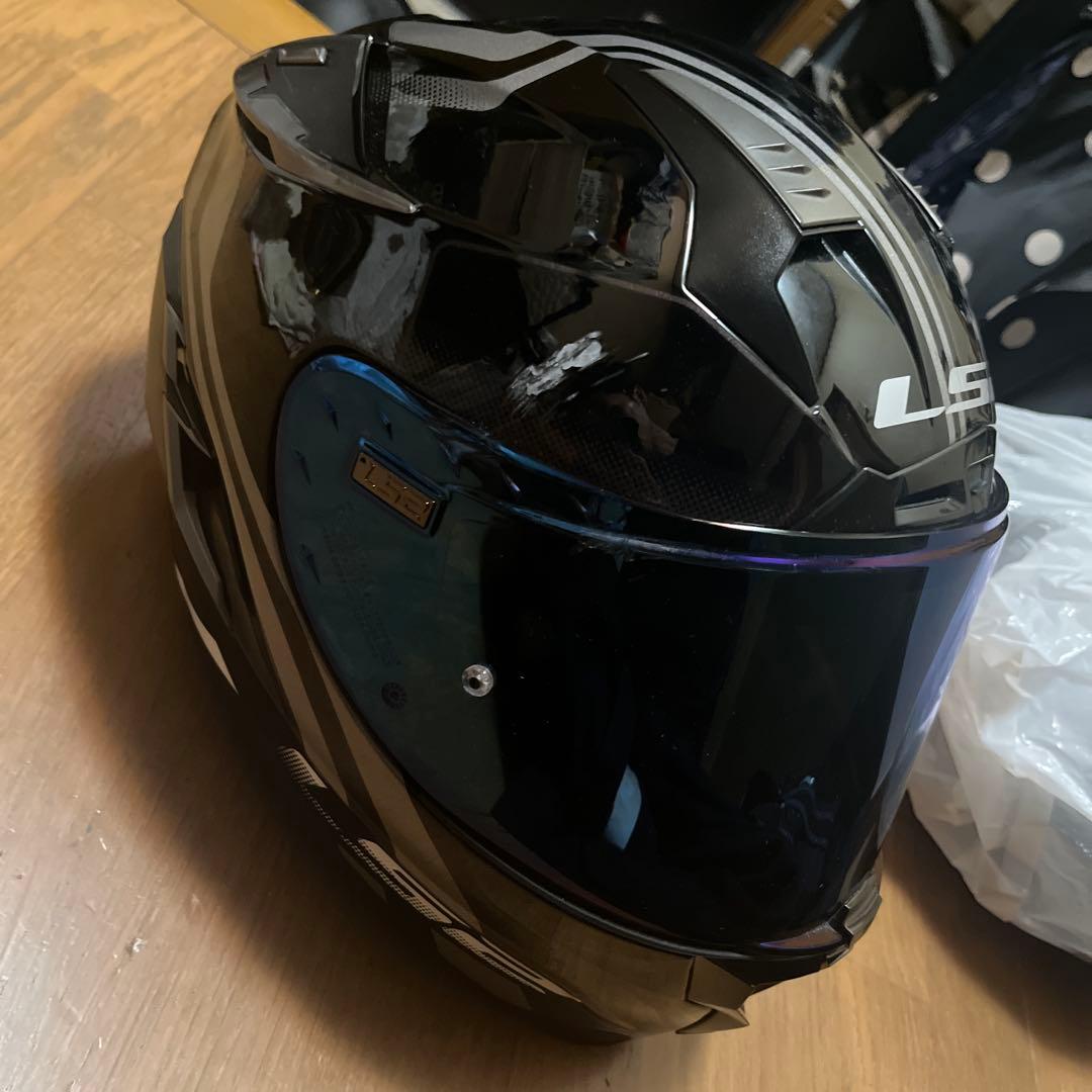 LS2ヘルメット インカム付きASMAX フルフェイスヘルメット ミラーシールド