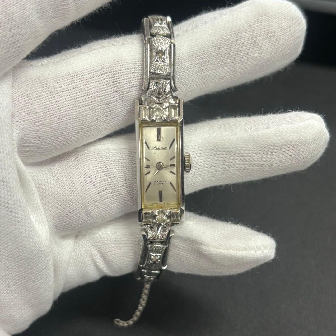 金 k14WG SEIKO セイコー　クォーツ時計