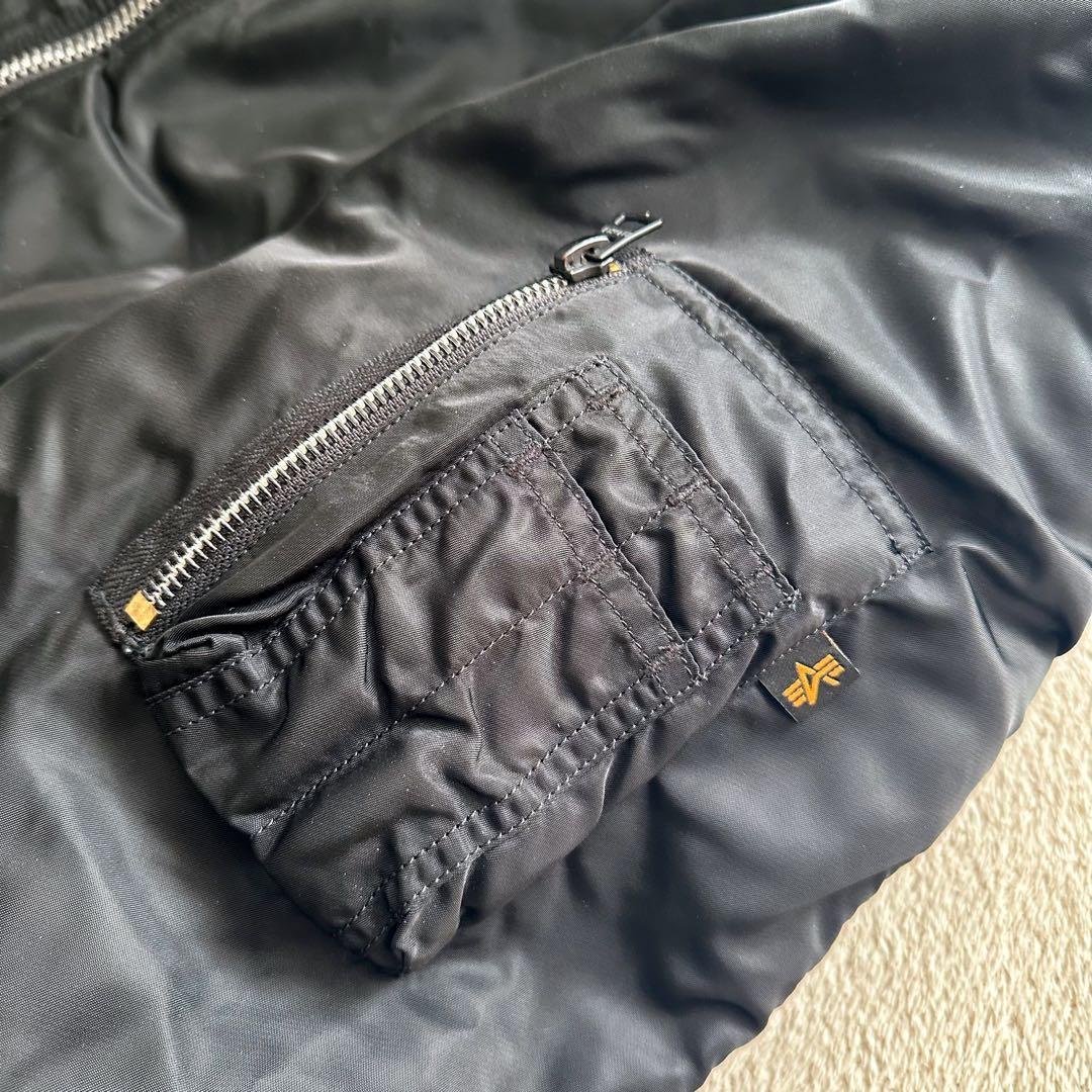 アルファ　MA-1 フライトジャケット　ブラック　XLサイズ　ミリタリー