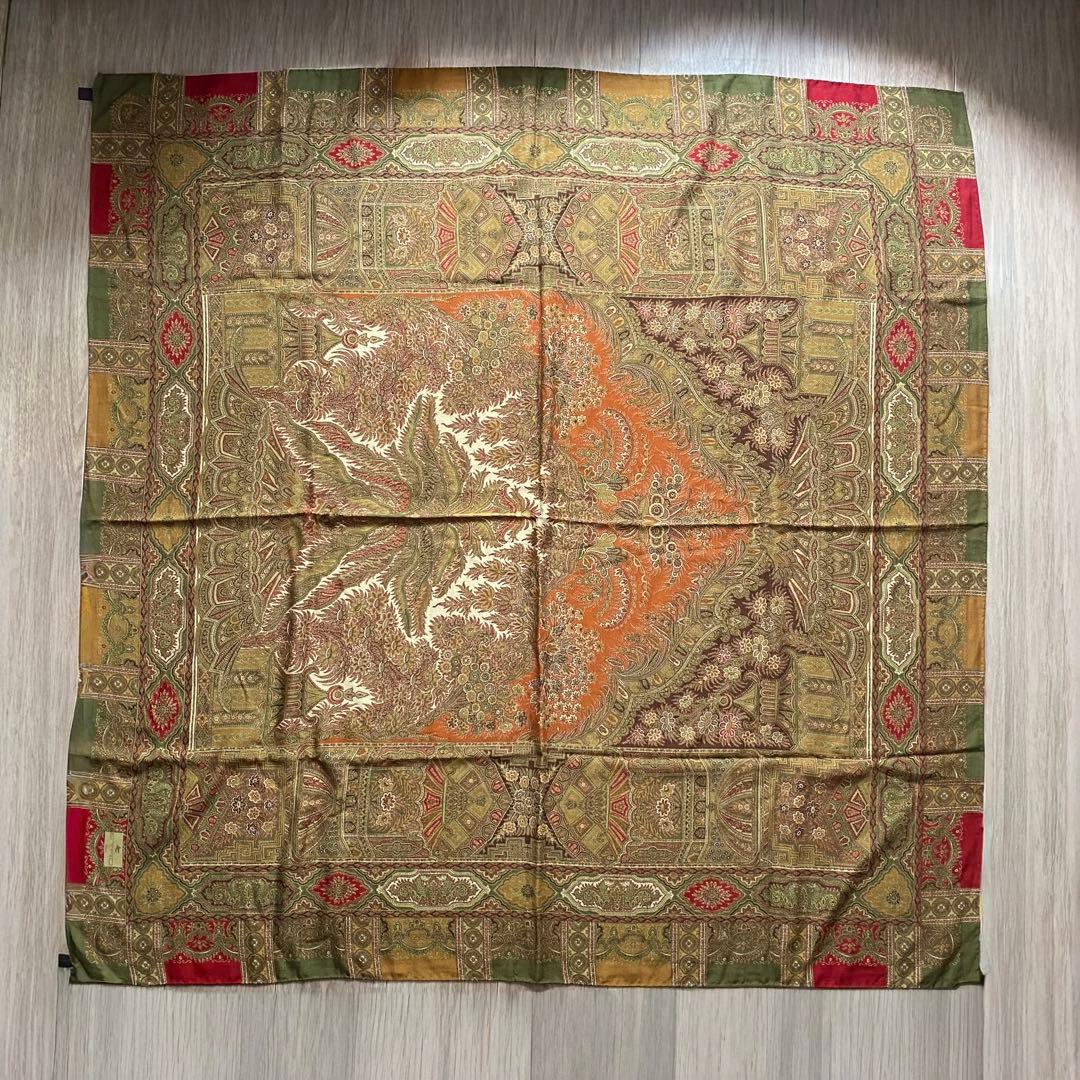 ETRO エトロ ウールシルク 大判スカーフ ストール イタリア製