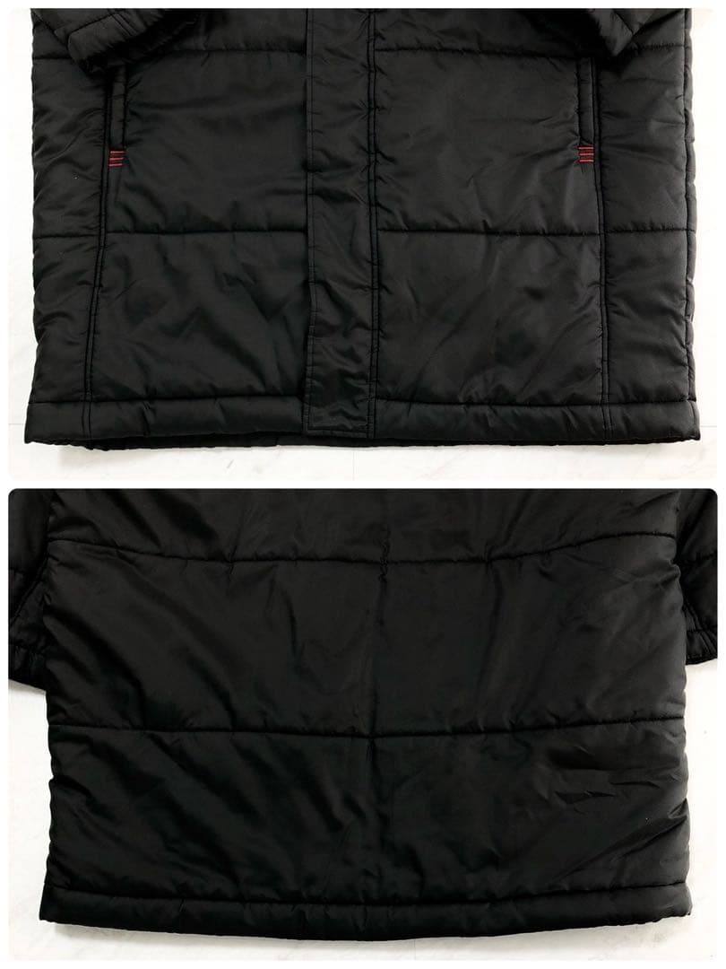 【未使用級】カンタベリー ベンチコート 中綿 フード ロゴ 洗える ブラック L