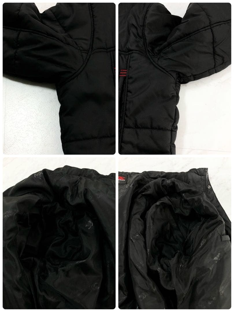 【未使用級】カンタベリー ベンチコート 中綿 フード ロゴ 洗える ブラック L